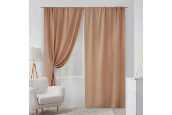 Комплект штор Djin 140x260 см, 2 шт., цвет бежевый