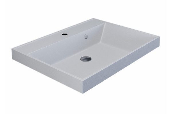 Раковина для ванной Clasic Quartz Полувстраиваемая, 60х15х45 см