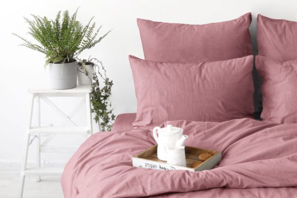 Комплект постельного белья Melange Marsala Хлопок 148х215 см, 1,5 спальный