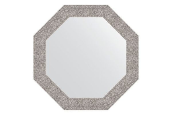 Зеркало настенное в багетной раме EVOFORM Octagon BY 3804, чеканка серебряная 76.6х76.6 см