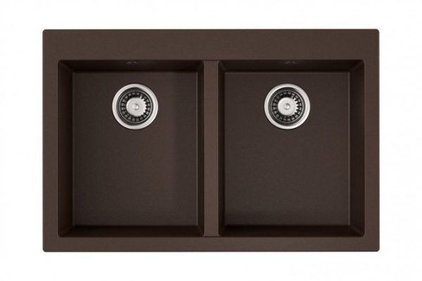 Мойка врезная OMOIKIRI Bosen 80-2-DC 4993840, тёмный шоколад 80х53х20 см