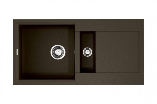 Мойка врезная с крылом OMOIKIRI Sakaime 86-2-DC 4993201, тёмный шоколад 86х46.5х21 см