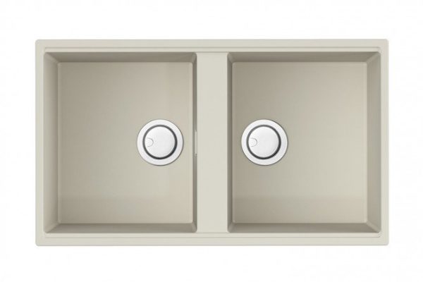 Мойка врезная OMOIKIRI Kitagawa 83-2-U-WH 4993809, белый 83.6х48.8х20 см