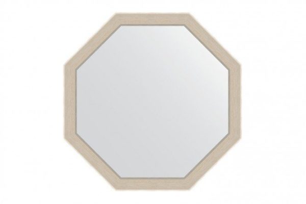 Зеркало настенное в багетной раме EVOFORM Octagon BY 3873, травленое серебро 69х69 см
