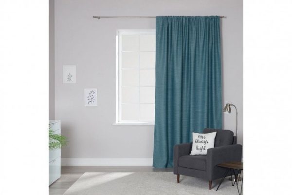 Штора на ленте ESTUDI BLANCO Dafne 200х280 см, 1 шт., цвет бирюзовый