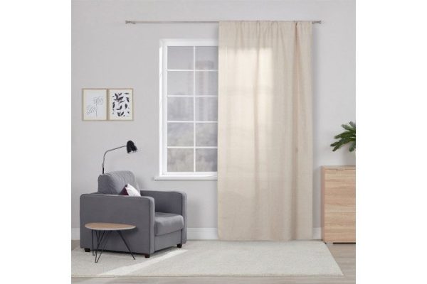 Штора на ленте MICASA Kosett 144х280 см, 1 шт., цвет Бежевый