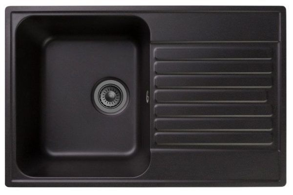 Мойка врезная с крылом Bolero RF0574BL 48х74х20 см
