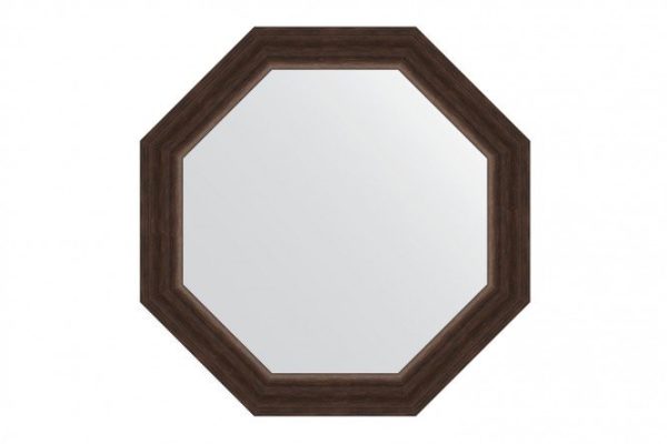 Зеркало настенное в багетной раме EVOFORM Octagon BY 3987, палисандр 56х56 см