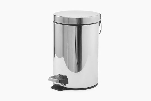 Бак для мусора с крышкой BERKRAFT Basic 16x24.5x22 см, 3 л