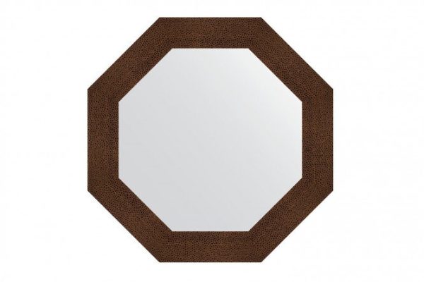 Зеркало настенное в багетной раме EVOFORM Octagon BY 7355, бронзовая лава 71х71 см
