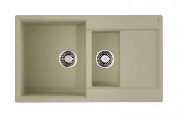 Мойка врезная с крылом OMOIKIRI Daisen 86-2-BE 4993471, ваниль 86х51х19.5 см