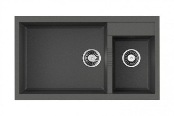 Мойка врезная OMOIKIRI Tedori 86-2-LB-PL 4993939, платина 86х50х22 см