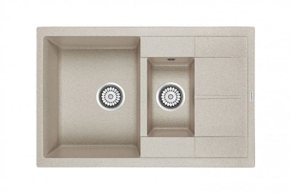 Мойка врезная с крылом PAULMARK Feste PM237850-BE 77.5х49.5х19.5 см