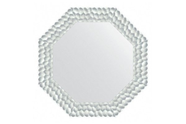 Зеркало настенное в багетной раме EVOFORM Octagon BY 3887, перламутровые дюны 67х67 см