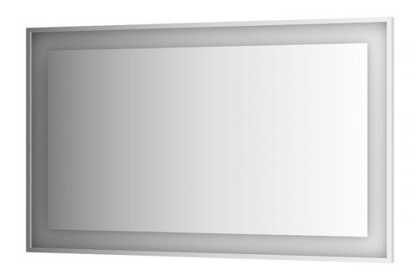Зеркало настенное в багетной раме EVOFORM Ledside хром со встроенным LED-светильником, BY 2213 150х90 см