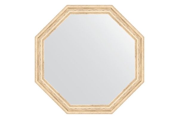 Зеркало настенное в багетной раме EVOFORM Octagon BY 3686, слоновая кость 59.8х59.8 см