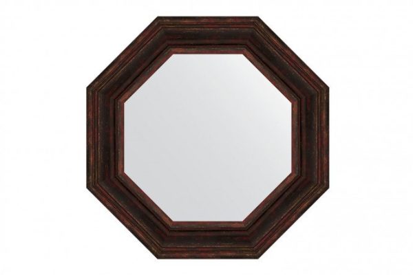 Зеркало настенное в багетной раме EVOFORM Octagon BY 7368, тёмный прованс 64х64 см