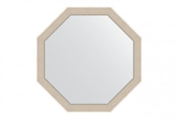 Зеркало настенное в багетной раме EVOFORM Octagon BY 7401, травленое серебро 64х64 см