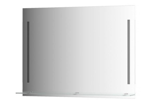 Зеркало настенное EVOFORM Ledline-S c полочкой и 2-мя встроенными LED-светильниками, BY 2166 100х75 см