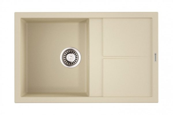 Мойка врезная с крылом OMOIKIRI Sumi 79-BE 4993663, ваниль 79х50х20 см