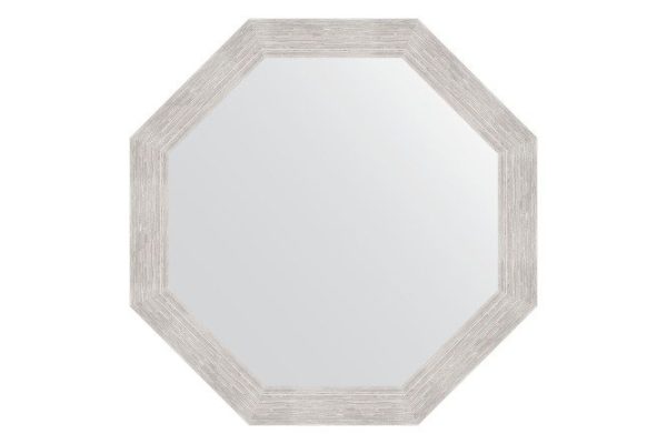 Зеркало настенное в багетной раме EVOFORM Octagon BY 3738, серебряный дождь 73х73 см