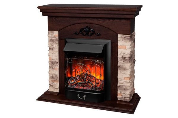 Каминокомплект RealFlame Rockwood STD NT-F316 + Majestic LUX BL, напольный