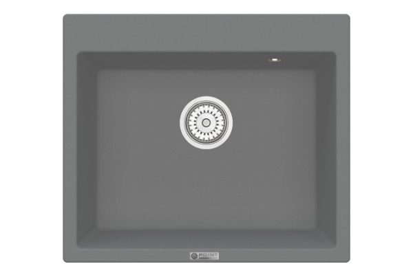 Мойка кухонная врезная POINT Бинга 60 PN3003AL, серый 60х52х22 см