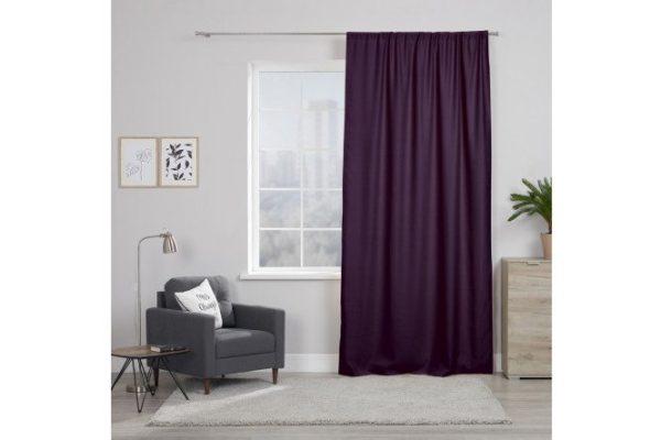Штора на ленте MICASA Baudry 150х280 см, 1 шт., цвет фиолетовый