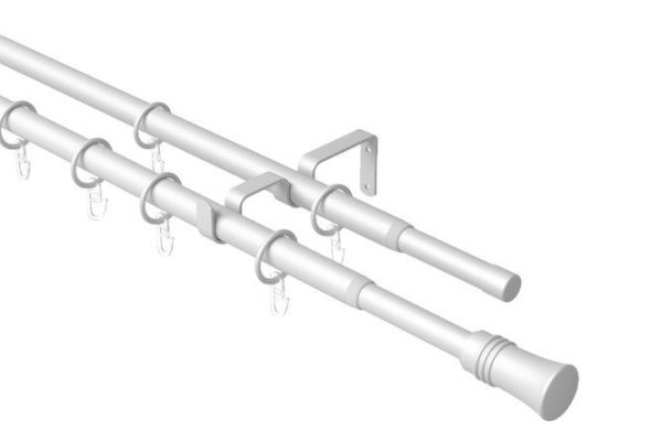Карниз-телескоп двойной ARTTEX 246 101 раздвижной 120-210 см