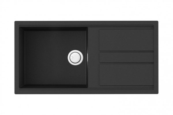 Мойка врезная с крылом OMOIKIRI Kitagawa 100-GB 4993786, графит 100х51х20 см