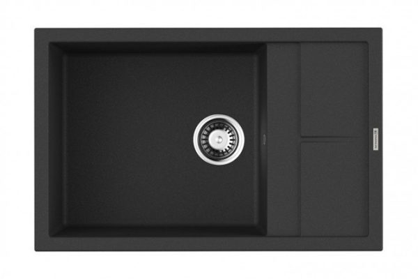 Мойка врезная с крылом OMOIKIRI Sumi 78 LB-BL 4993719, чёрный 78х50х20 см