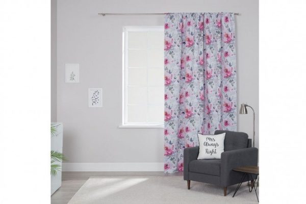 Штора на ленте ESTUDI BLANCO Alba 200х280 см, 1 шт., цвет белый/розовый/ фиолетовый/серый