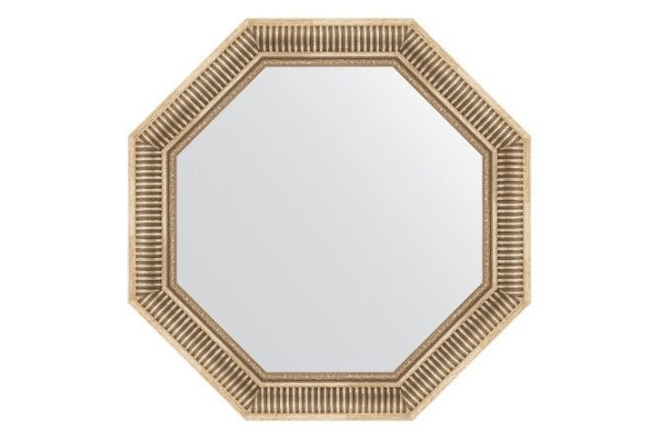Зеркало настенное в багетной раме EVOFORM Octagon BY 3816, серебряный акведук 77.8х77.8 см