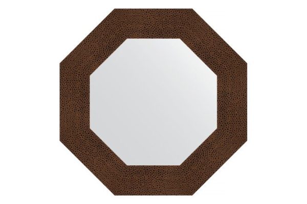Зеркало настенное в багетной раме EVOFORM Octagon BY 3805, бронзовая лава 56.6х56.6 см