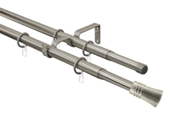 Карниз-телескоп двойной ARTTEX 246 587 раздвижной 120-210 см