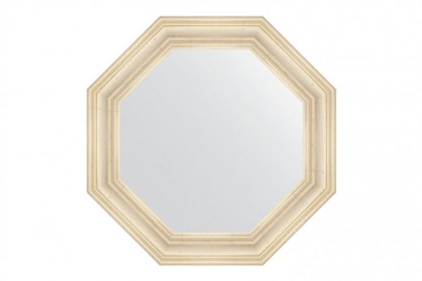Зеркало настенное в багетной раме EVOFORM Octagon BY 7365, травленое серебро 74х74 см