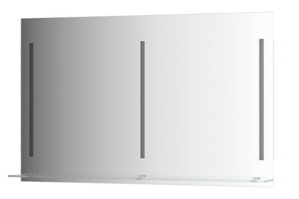 Зеркало настенное EVOFORM Ledline-S c полочкой и 3-мя встроенными LED-светильниками, BY 2168 120х75 см