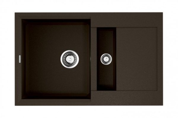 Мойка врезная с крылом OMOIKIRI Sakaime 78-2-DC 4993198, тёмный шоколад 78х50х22 см