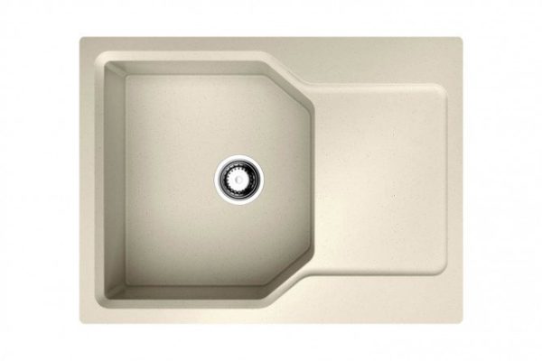 Мойка врезная с крылом OMOIKIRI Yonaka 65-BE 4993342, ваниль 65х51х19 см