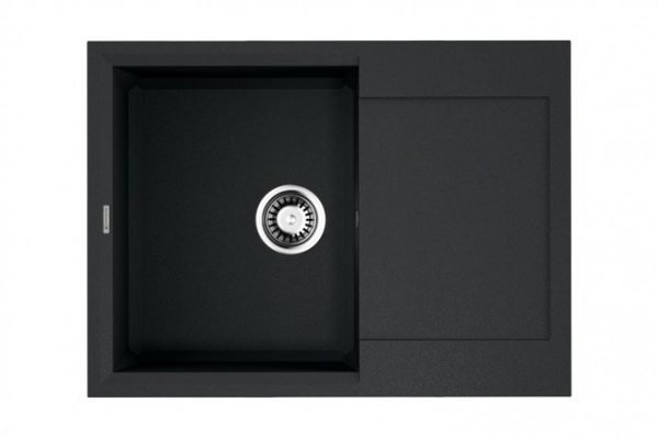 Мойка врезная с крылом OMOIKIRI Sakaime 68-BL 4993108, чёрный 68х50х19 см