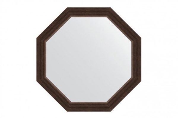 Зеркало настенное в багетной раме EVOFORM Octagon BY 3988, палисандр 66х66 см