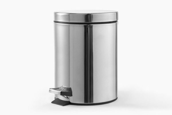 Бак для мусора с крышкой BERKRAFT Basic 19.5x25.5x25 см, 5 л