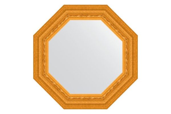 Зеркало настенное в багетной раме EVOFORM Octagon BY 3763, сусальное золото 54.8х54.8 см