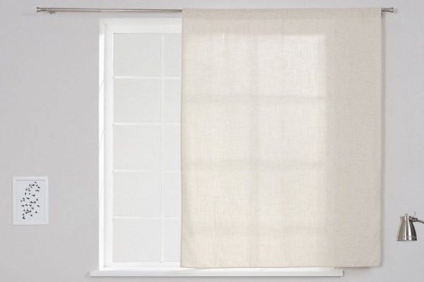 Штора для кухни на ленте MICASA Tina 140х180 см, 1 шт., цвет бежевый