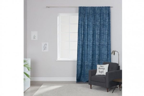Штора ESTUDI BLANCO Dora 180х280 см, 1 шт., цвет синий