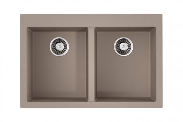 Мойка врезная OMOIKIRI Bosen 80-2-SA 4993838, шампань 80х53х20 см