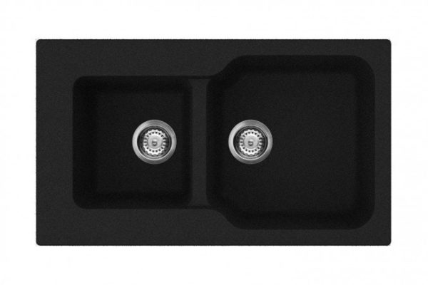 Мойка врезная OMOIKIRI Maru 86-2-BL 4993284, чёрный 86х50х19 см