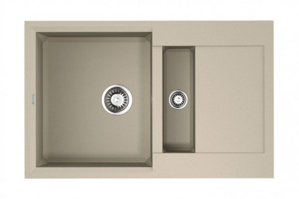 Мойка врезная с крылом OMOIKIRI Sakaime 78-2-SA 4993116, бежевый 78х50х22 см