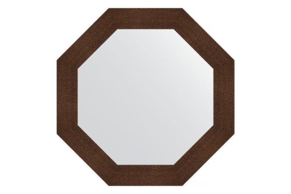 Зеркало настенное в багетной раме EVOFORM Octagon BY 3807, бронзовая лава 76.6х76.6 см