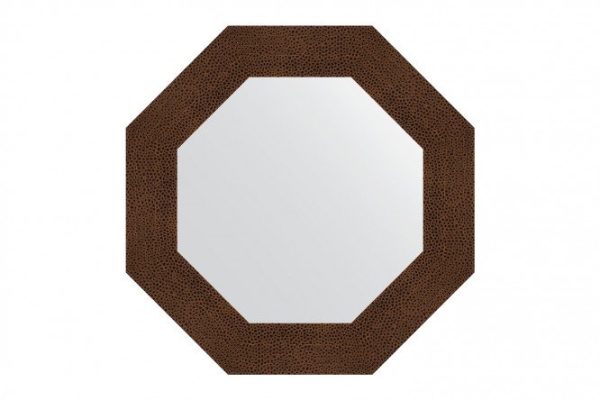 Зеркало настенное в багетной раме EVOFORM Octagon BY 7354, бронзовая лава 61х61 см